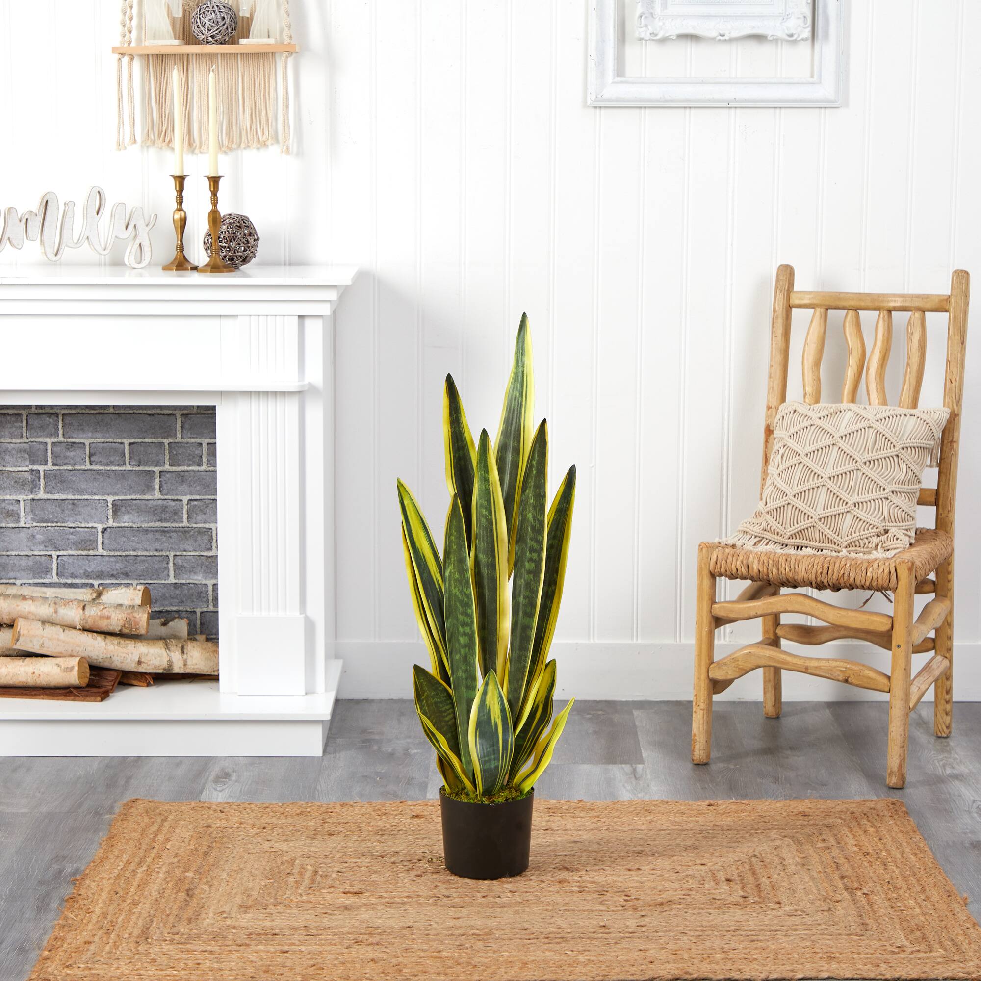 3ft. Potted Artificial Snake Plant